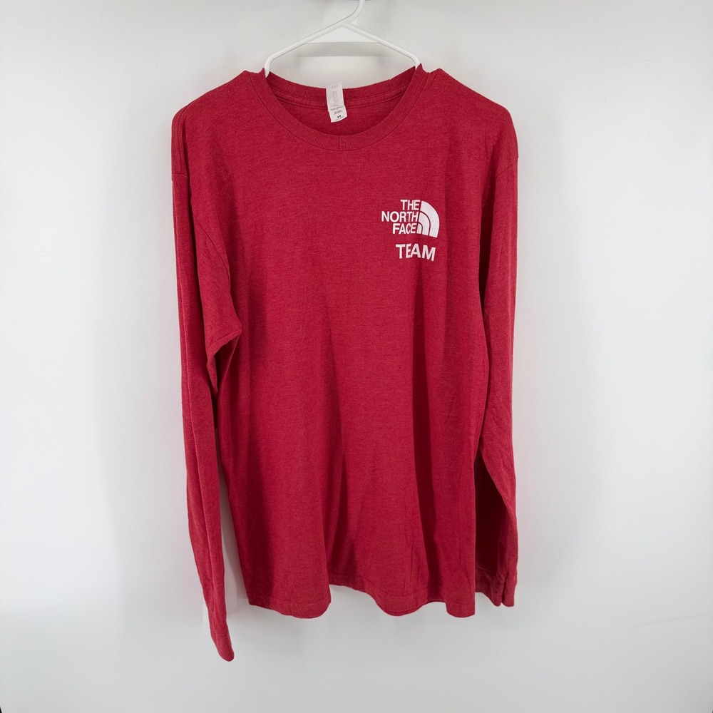 The North‎ Face Team Icons of Exploration Long Sleeve T-Shirt Red Mens Medium